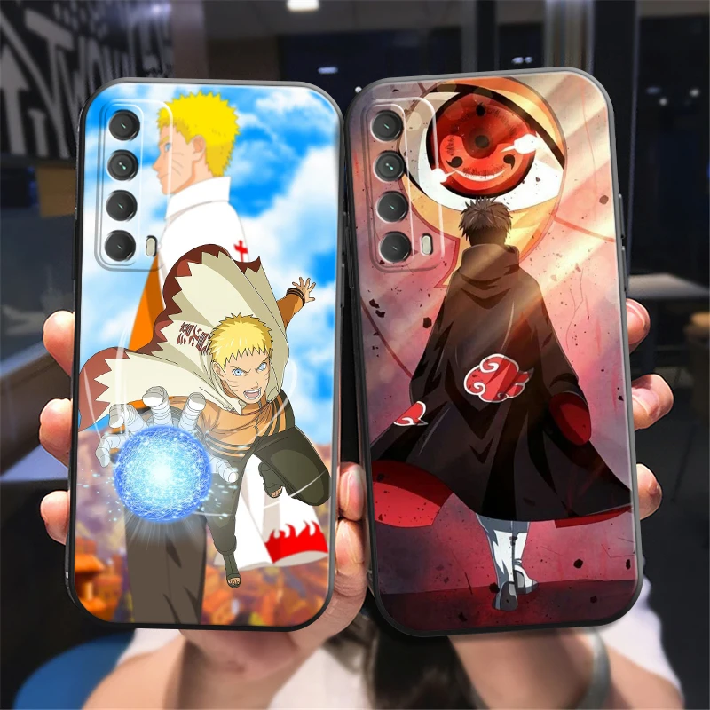 

Japan Anime Naruto Phone Case For Huawei Honor 7A 7X 8 8X 8C 9 V9 9A 9X 9 Lite 9X Lite Back Silicone Cover Black Carcasa