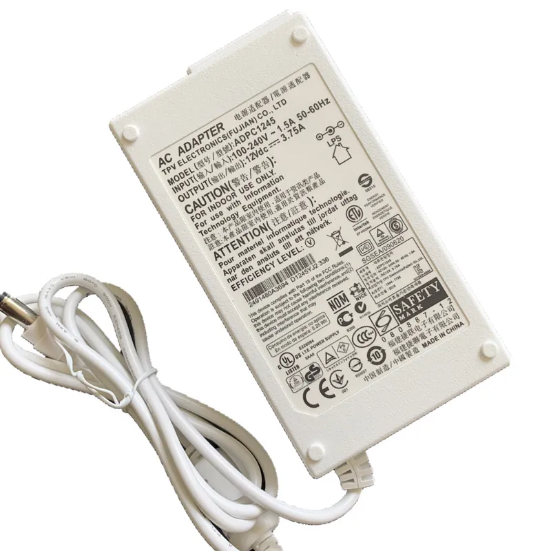 Оригинальное зарядное устройство переменного тока ADPC1245 12 В 3 75 А для Philips/AOC 239C4Q