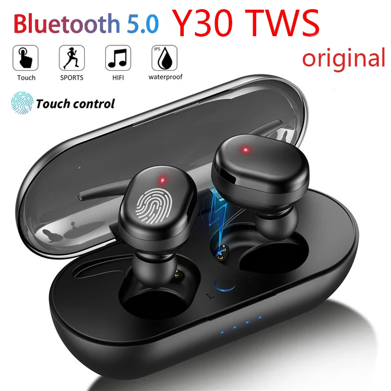 

Y30 TWS Bluetooth earbuds Earphones Wireless headphones Touch Control Sports Earbuds Microphone Music for iPhone xiaomi PK i7s