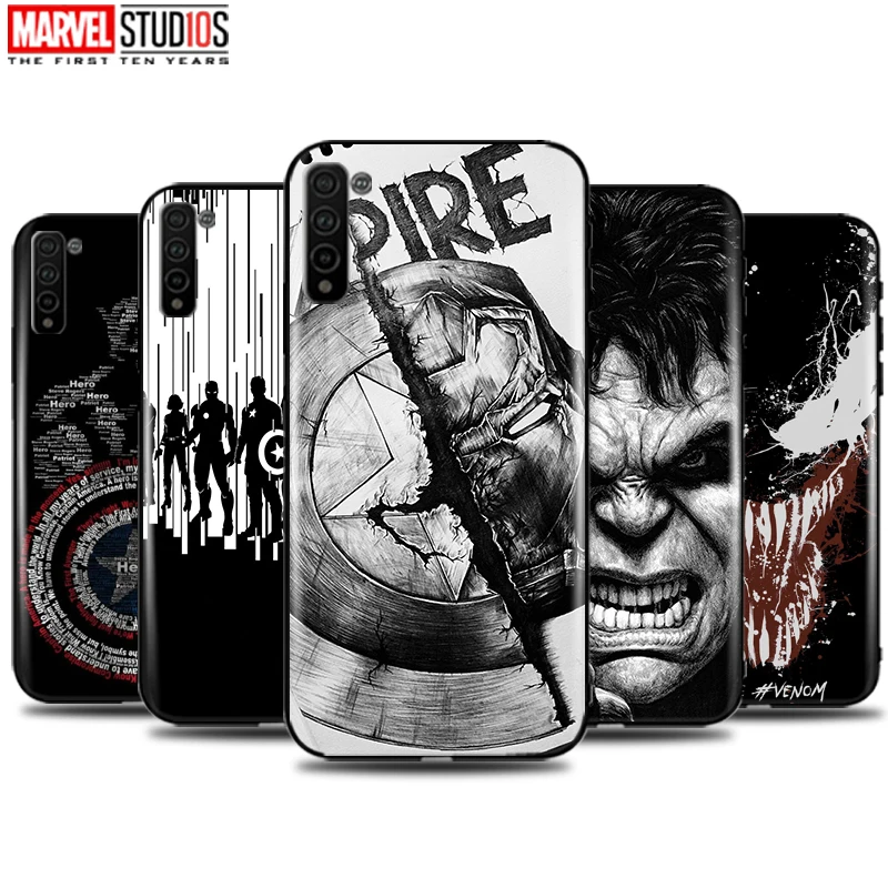 

New Marvel Avengers Logo Phone Case For Huawei Honor 10 10i 10X 9 9X Lite 9A 9S 9C 8X Max Soft TPU Coque Funda Ultra-Thin Black