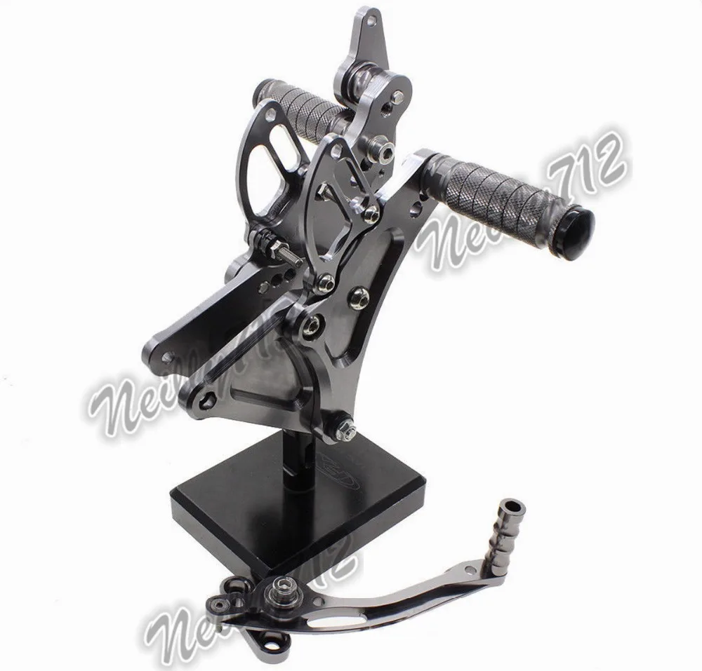 Продажа мотоцикла CNC Регулируемый Rider задний Набор Rearset подставка для ног колышки