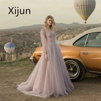 xijun serene sweetheart floral applique evening dresses ball gown bodycon backless pastoral women prom gowns vestidos de noche