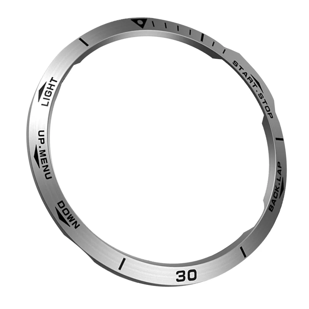 

Stainless Steel Watch Ring Dial Bezel Cover Smart Watches Smartwatch Cases Metal 6X Screen Protector