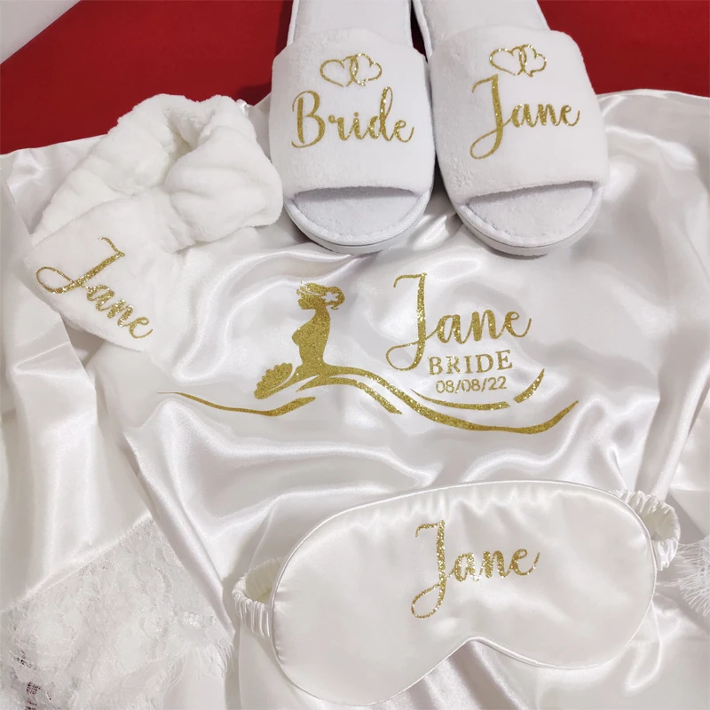 Халат-кимоно Женский Свадебный с именем для невесты и подружки | Женская одежда