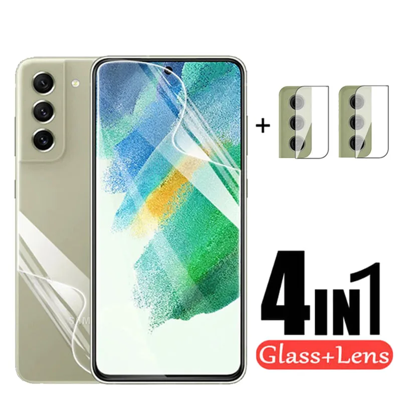 

Front Back Hydrogel Film For Samsung S21 FE Protective Glass Camera Lens For Samsun S 21 S21FE SM-G990B/DS Soft Screen Protector