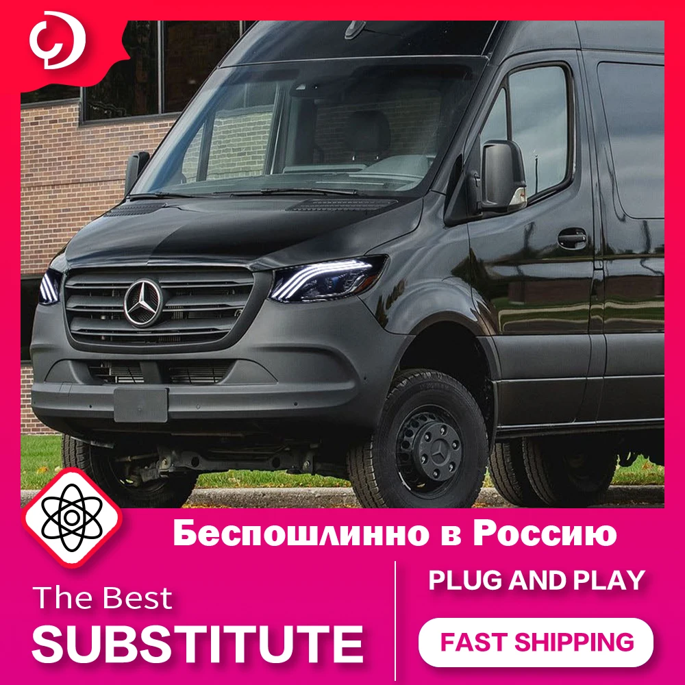 AKD автостайлинг фары для Benz Sprinter 2018-2023 светодиодный DRL сигнал поворота Светильник