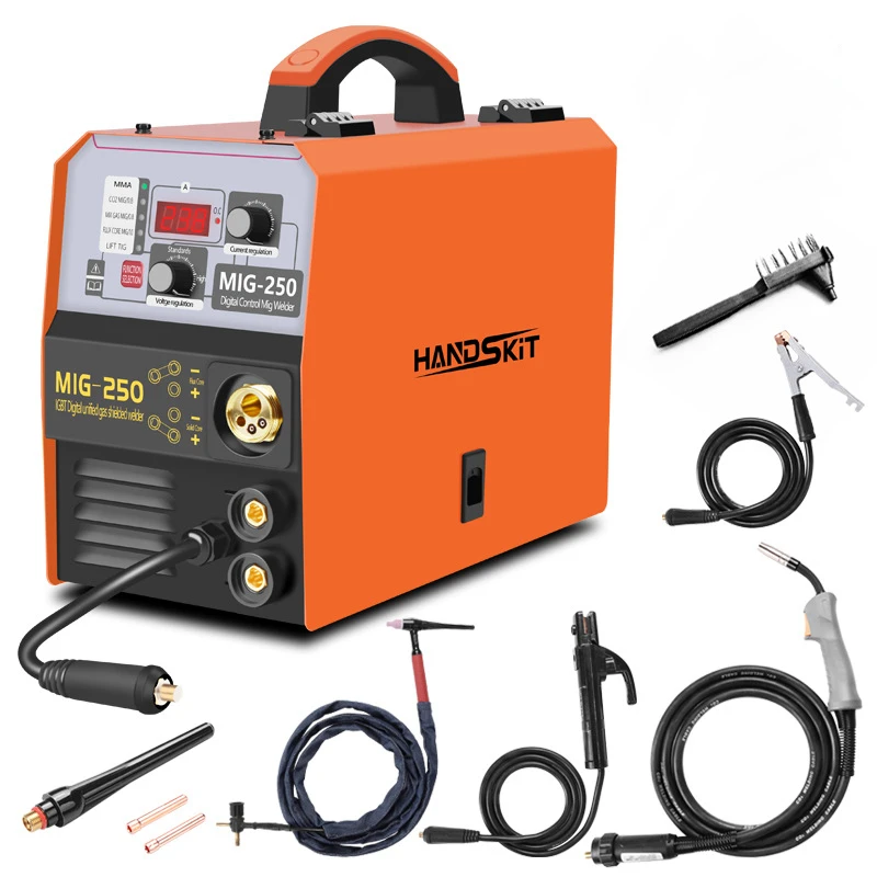 

MIG-250 Welding Machine MMA Inverter Welder With Gas/Gas-Less Mig Welder Semi-Automatic Argon Tig Portable Welder 220V