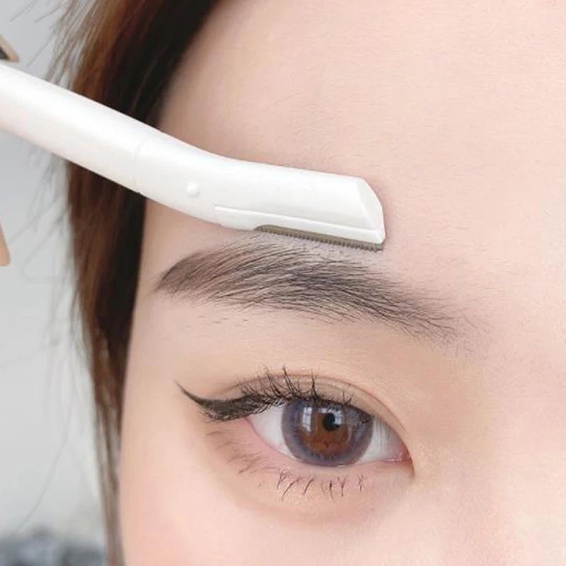 

2PCS Eyebrow Trimmer Face Hair Remover Female Eyebrow Shaver Safe Shaving Trimming Knife Makeup Tools