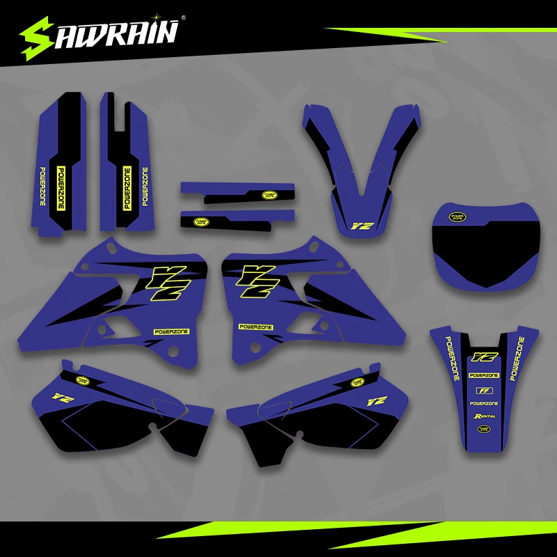 Фото Наборы наклеек с графикой мотоцикла Sawrain, наборы наклеек для YAMAHA 96-01YZ125 250 02 №1