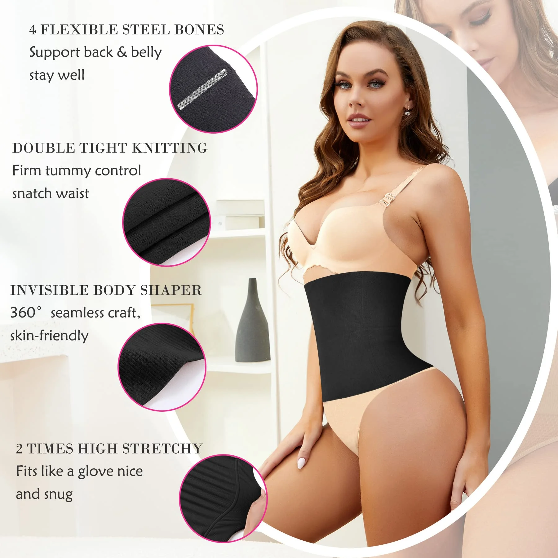 Waist Trainer Tummy Wrap Seamless Shapewear Belt Weight Loss Sport Workout Body Shaper Girdle Cincher Underbust Corset Garment