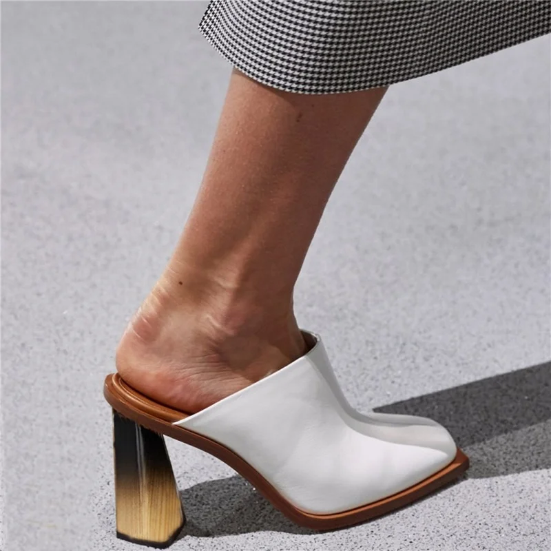 

slingbacks sexy pumps high heels leather shoes square toe women pumps party dress shoes spring summer footwear sandals slippers