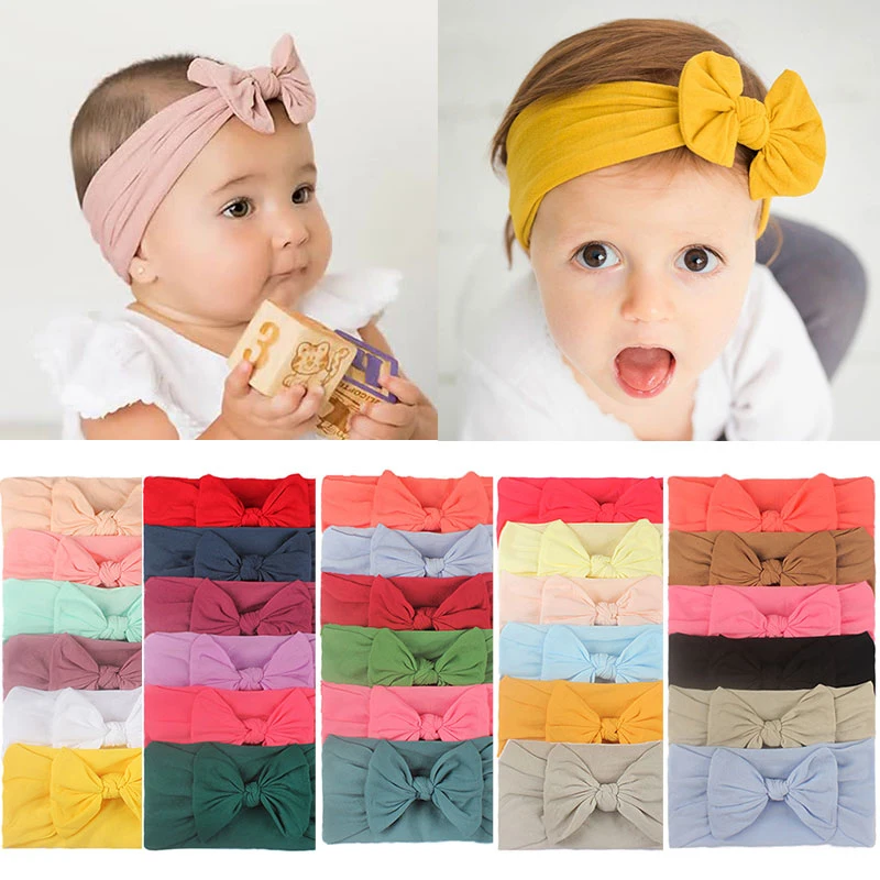 

6PCs/set Girls Headbands Big Bow Newborn Headwear Rabbit Ear Elastic Hairbands Toddler Bandage Headwrap Infant Hair Accessories