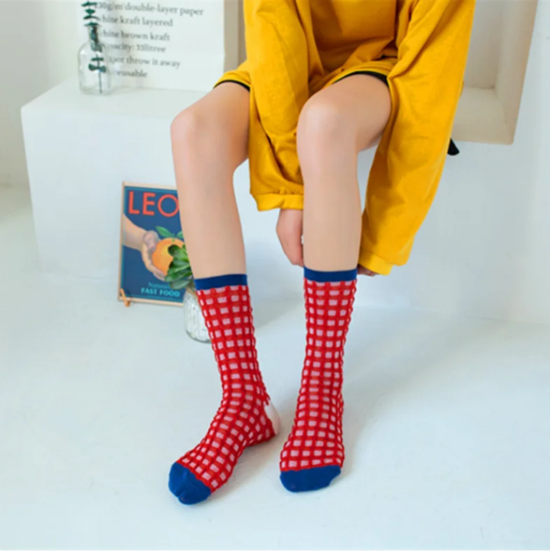 Fairy Tale Fashion Bump Three-Dimensional Texture Cotton Women's Socks Color Irregular Pattern Mid-Tube Couple Socks Yoga Socks