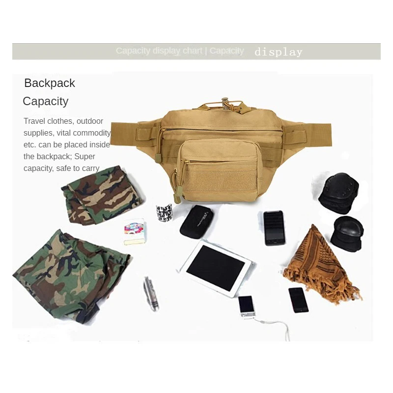 New Tactical Hiking Travel Running Camping Bag Outdoor Sling Cellphone Camouflage Waist Bag Fanny Pack Chest