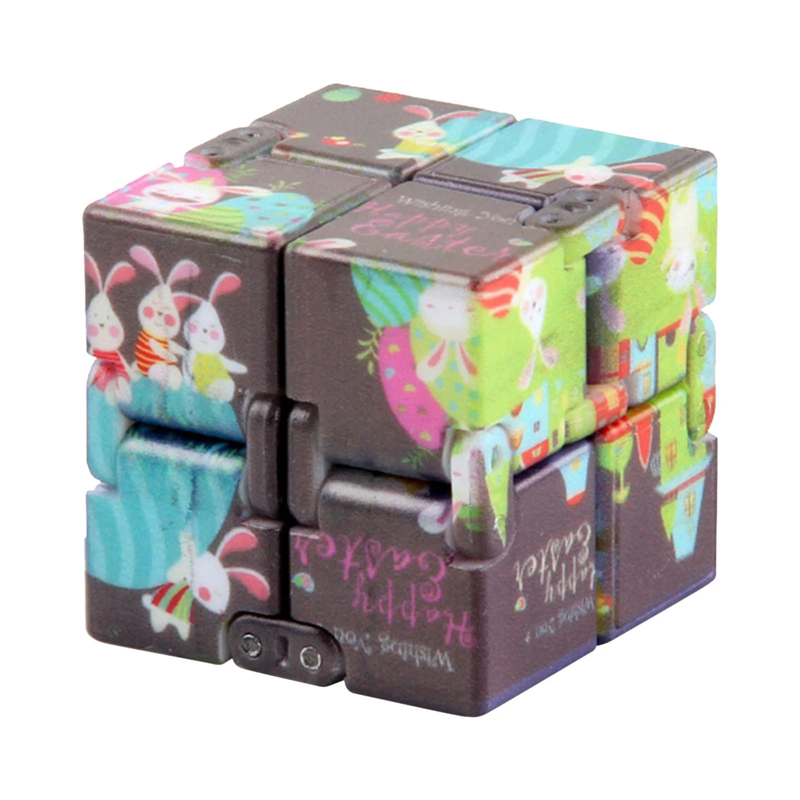 

Cute Cartoon Infinity Magic Cube Square Puzzle Toys Relieve Stress Hand Game Four Corner Maze Toys Children Adult Decompression