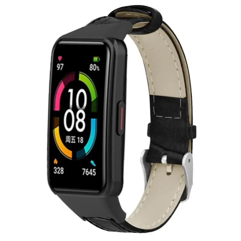 

Смарт-браслет, сменный дышащий мягкий кожаный ремешок для Huawei Band 6