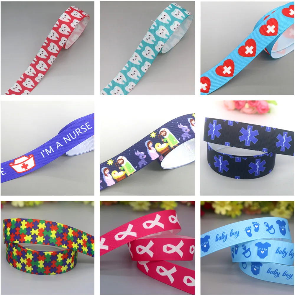 DHK 50 ярдов Brave Life Love Happy Hwlf Wwjd печатная лента из репсовой ленты аксессуары