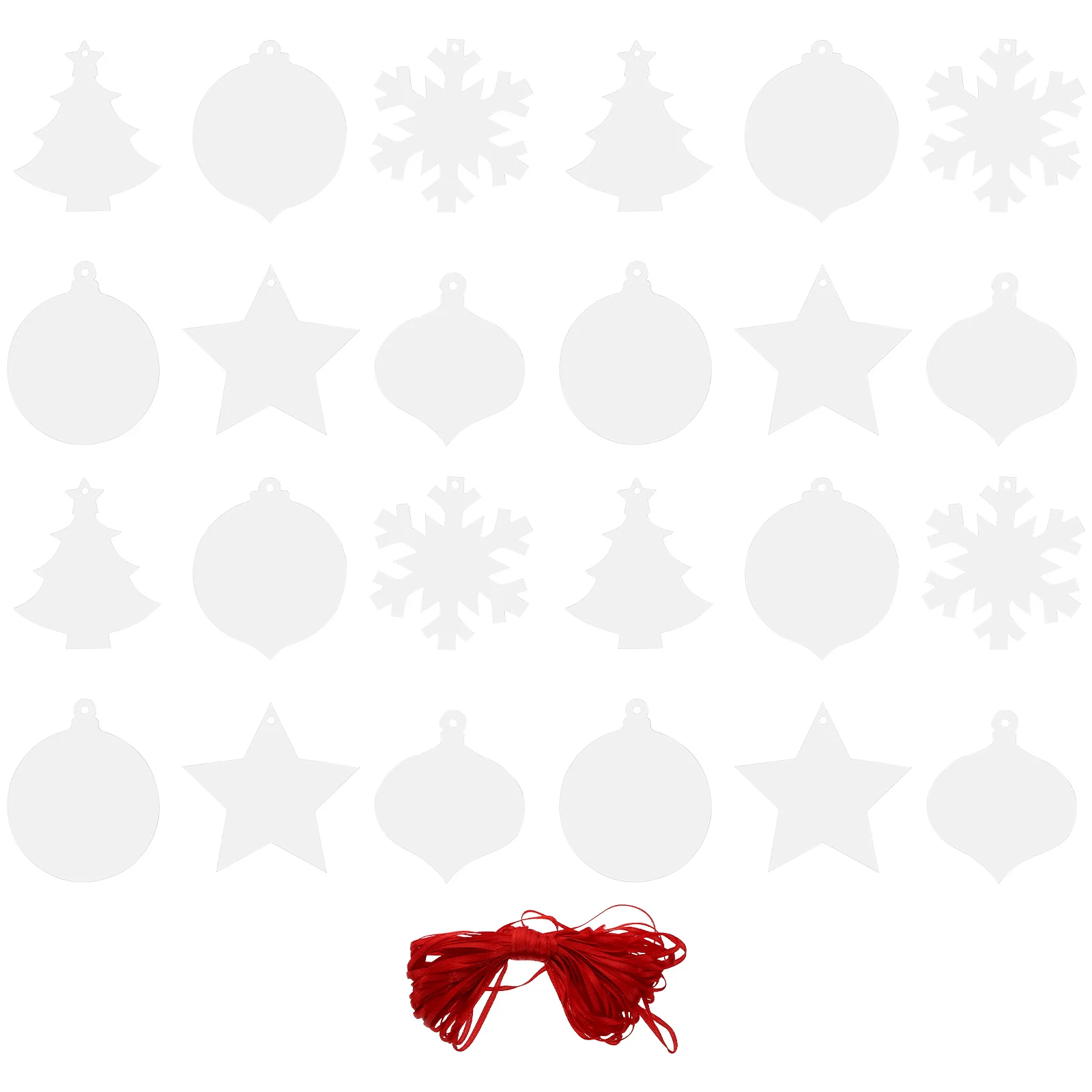 

Christmas Star Pendant Decorations DIY Tools Clear Ornaments Decorative Acrylic