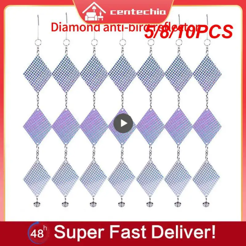 

5/8/10PCS Rotating With The Wind Bird-proof Pieces Pet Outdoor Bird Tablet Laser Reflective Bird Repellent Pieces