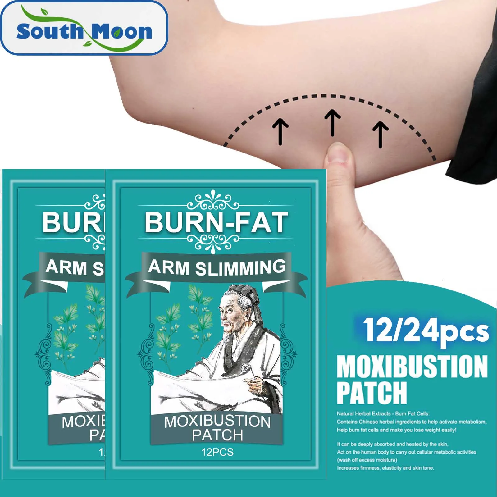 

6/12/24pcs Thin Arm Patch Weight Loss Stickers Arm Cellulite Removal Fat Burn Slimming Body Massage Shaping Plaster Dropshipping