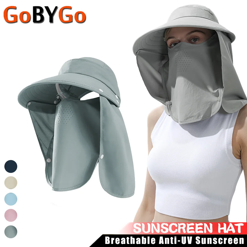 

Sunscreen Hat Sunshade Breathable Anti-Uv Cycling Fishing Bicycle Cap Large Brim Sun Protection Removable Empty Top Hat