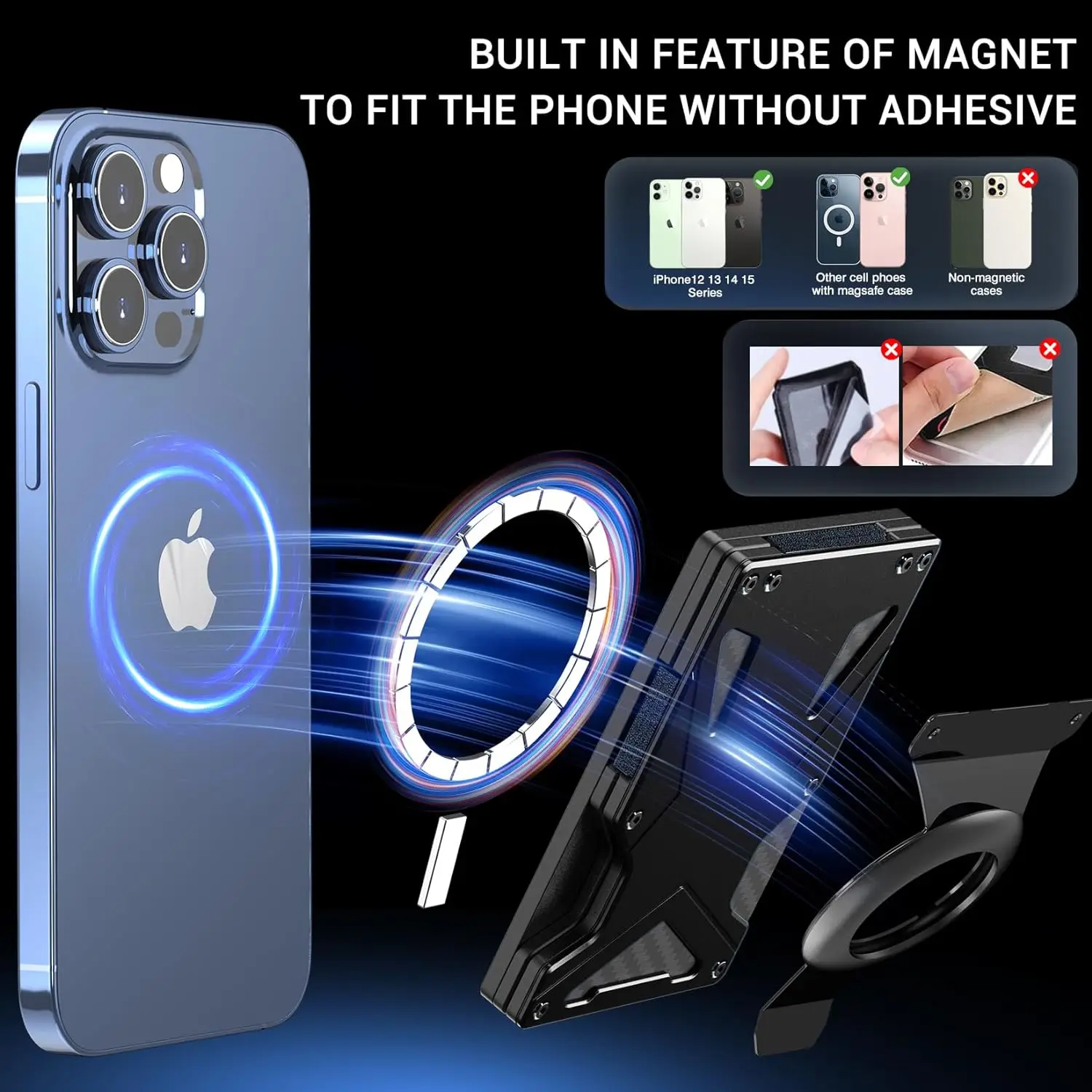 Зажим для денег в кошельке Mag Safe держатель воздушной бирки 2 1 и зажим [с магнитными