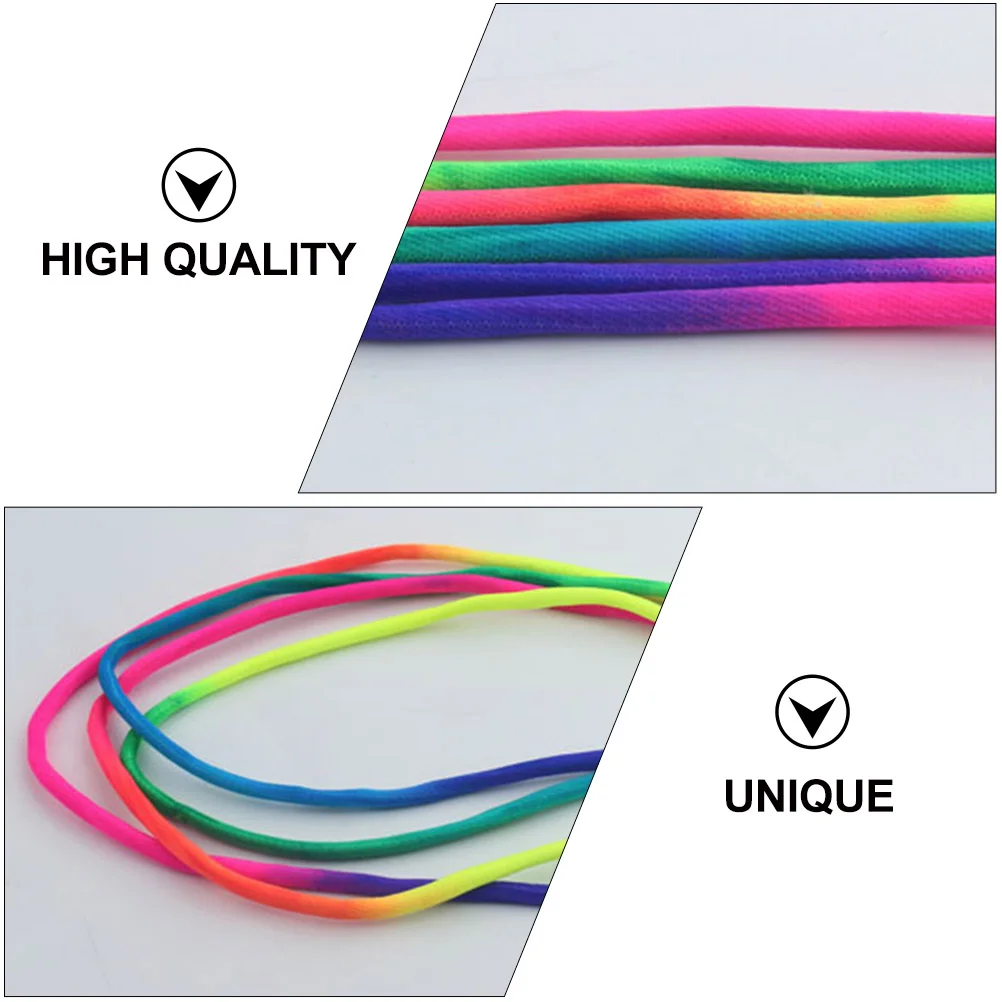 Black Shoelaces Colored Athletic Elastic Gradient Fluorescent Fluorescence Rainbow