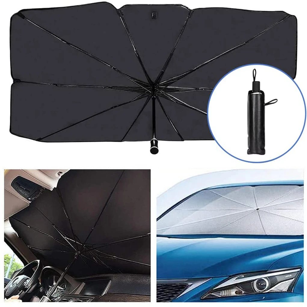 

Car Sun Shade for Windshield UV Rays and Heat Sun Visor Protector Foldable Windshield Sun Shade Umbrella Sunshades