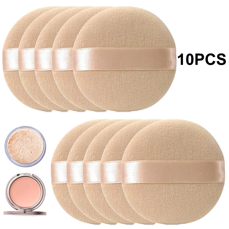 

10pcs Professional Round Shape Facial Face Body Powder Foundation Puff Portable Soft Cosmetic Puff Makeup Foundation Sponge Lot
