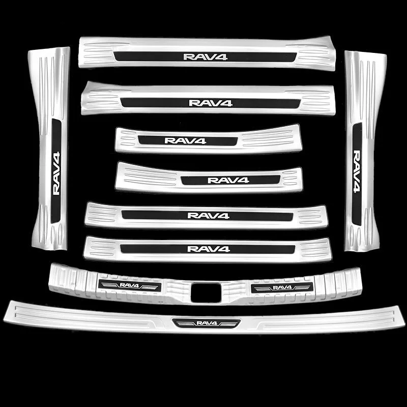 

Fro Toyota RAV4 2020-2022 stainless steel car threshold guard plate Trunk threshold guard plate anti-scratch car accessories