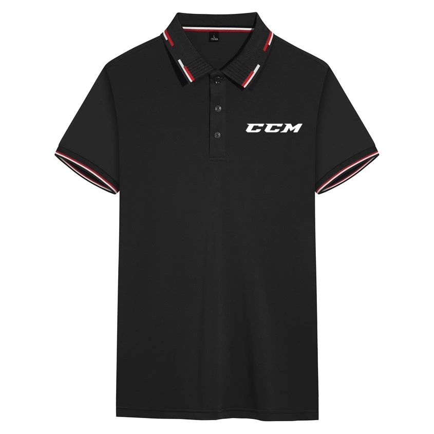 

CCM Summer Men's Polo Shirt Breathable Business Men's Polo Top Lapel Men's Short Sleeve Polo Shirt 2023 New Men's Solid Top