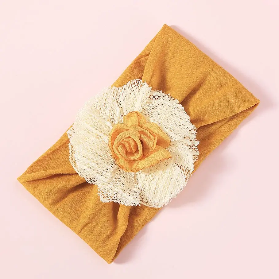 

Headband Flowers Girl Cute Bowknot Soft Nylon Newborn Headwear Elastic Hair Bands For Children Baby Hair Accessories Kawaii
