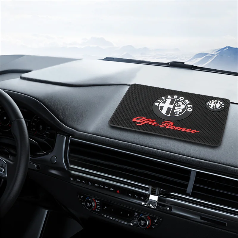 

1PCS Car Non-Slip Mat Auto Dashboard Phone Anti-Slip Mat For Alfa Romeo 159 156 Giulietta Mito Stelvio Giulia Spider Brera