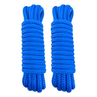 2pcs 15ft38inch blue double braided dock deck mooring bollard nylon lines anchor rope marine hardware rigging accessories