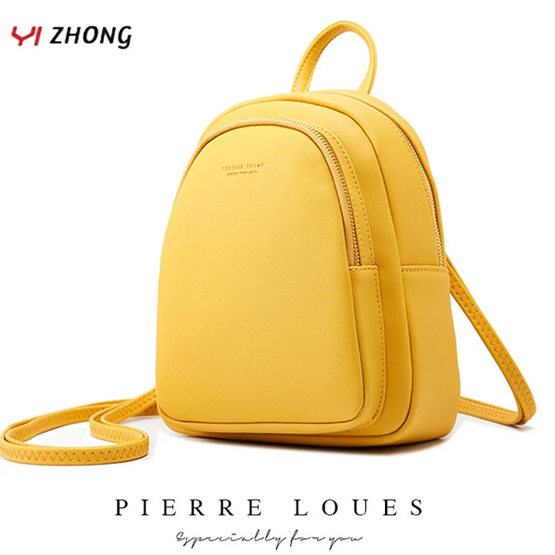 

Leather Mini Backpack MultiFunction Small Backpack Purse Designer Famous Brand Women Bags Simple Shoulder Bag Mochila
