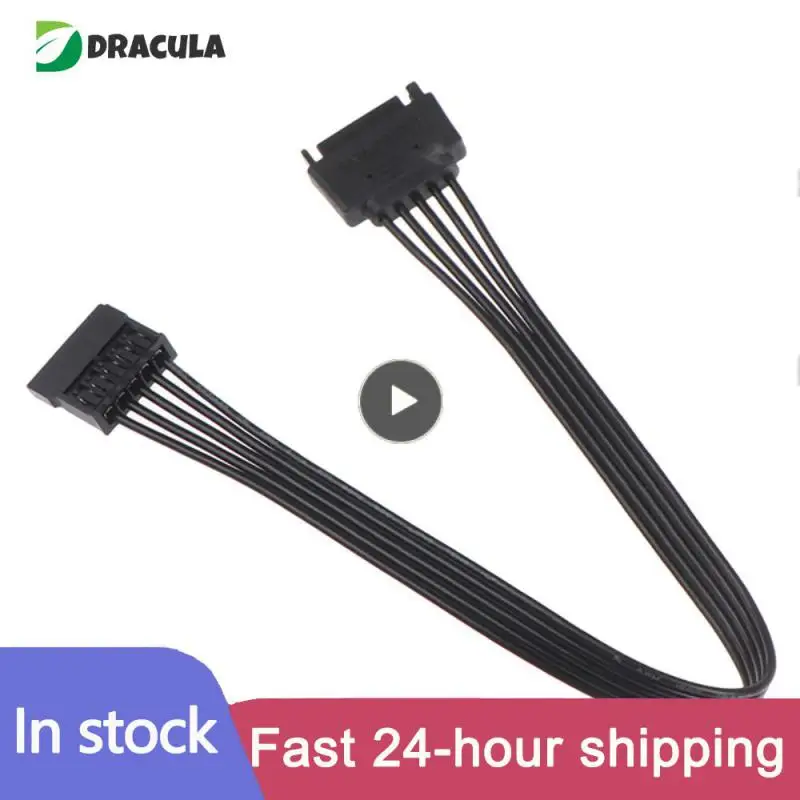 

2/4/6PCS Sata 15pin Male To Female Power Extension Cable 15pin Sata Power Extension Cable For Hdd Ssd Sata 15pin Male To Female