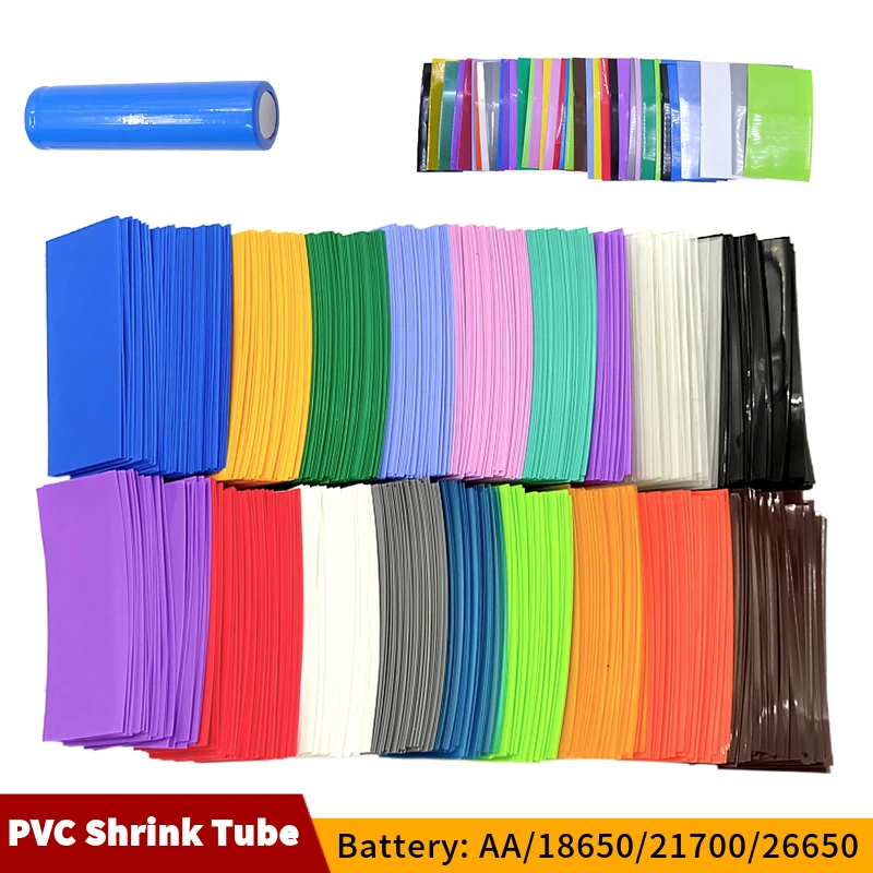

Термоусадочная трубка ПВХ для аккумуляторов 18650/21700/26650/AA