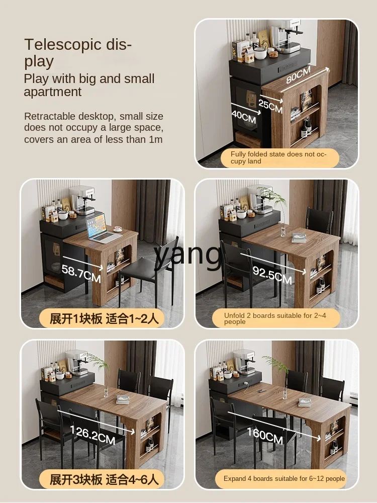 Yjq современный простой узкий кухонный остров обеденный стол встроенный домашний