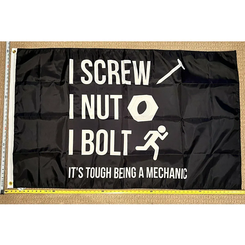 

Beer Flag FREE SHIPPING I Screw I Nut I Bolt Busch Twisted USA Sign Poster 3x5' yhx0354