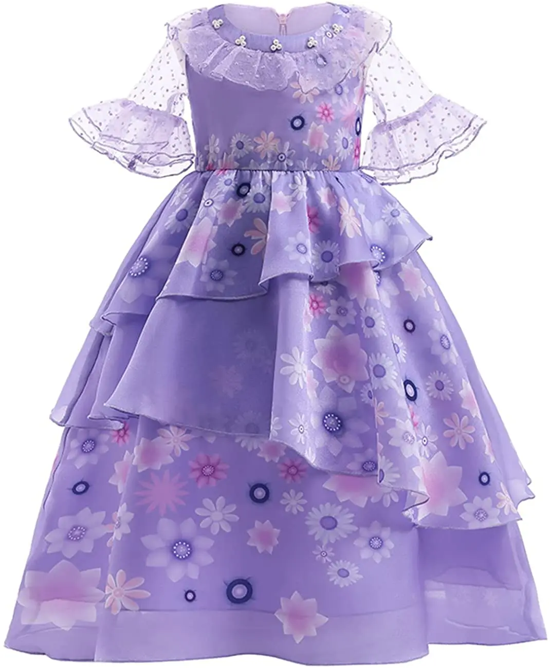 

Encanto Mirabel Dress Cartoon Movie Halloween Cosplay Dresses Outfits for Girls Kids