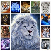 new full diamond painting embroidery animal lion tiger cat leopard 5d diamond mosaic home decor kitten cross stitch picture x029