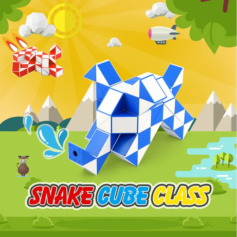 Набор Волшебных Кубиков-змеи MOYU — Вращающиеся Игрушки-головоломки Пластик