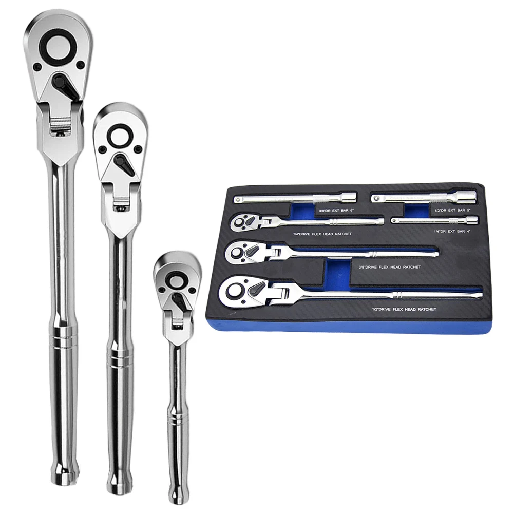 Гибкая головка на 180 градусов 7 зубьев трещотка для trudno dostępnych miejsc поворотная дуга