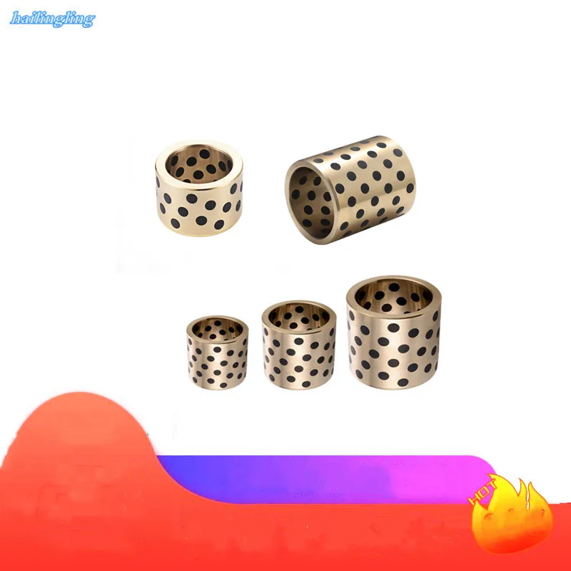 

1 piece JDB Bearing Brass Inlaid Graphite Copper Sleeve 10x14x10/12/15/20/25/30 12x18x10/12/15/20/25/30 14x20x10/12/15/20/25