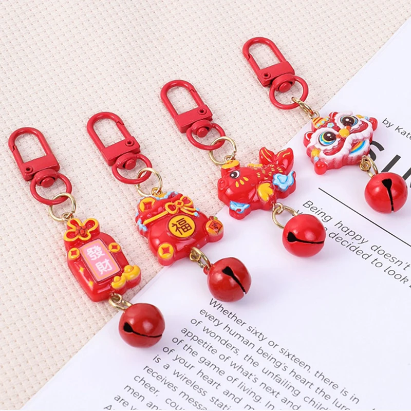1 шт. модный брелок для пробуждения лунного Нового года карта удачи кои подвеска с