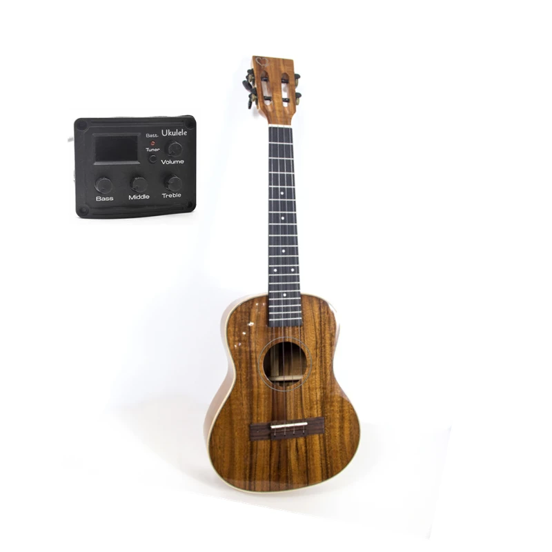 

23 Concert electric Full solid Ukulele With Acacia TOP /Acacia Body, 23inch ukulele Concert,Classical head design