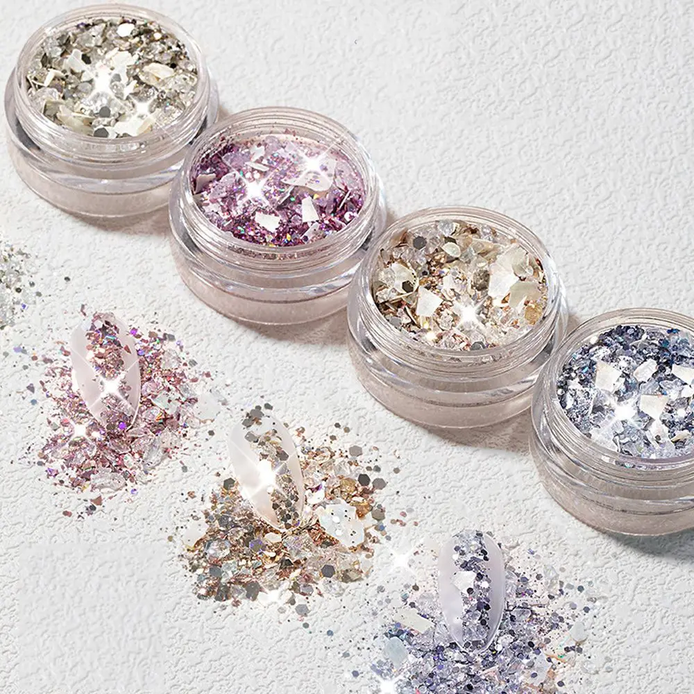

1 Box Glitter Shell Fragment Sparkly Powders Nails Decorations Women Ocean Abalone Slice DIY Sequins Manicure Accessories