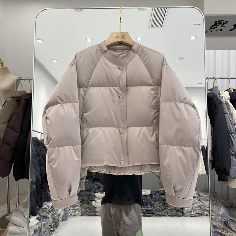 Зимние парки корейская модная куртка-пуховик милое пуховое пальто женская