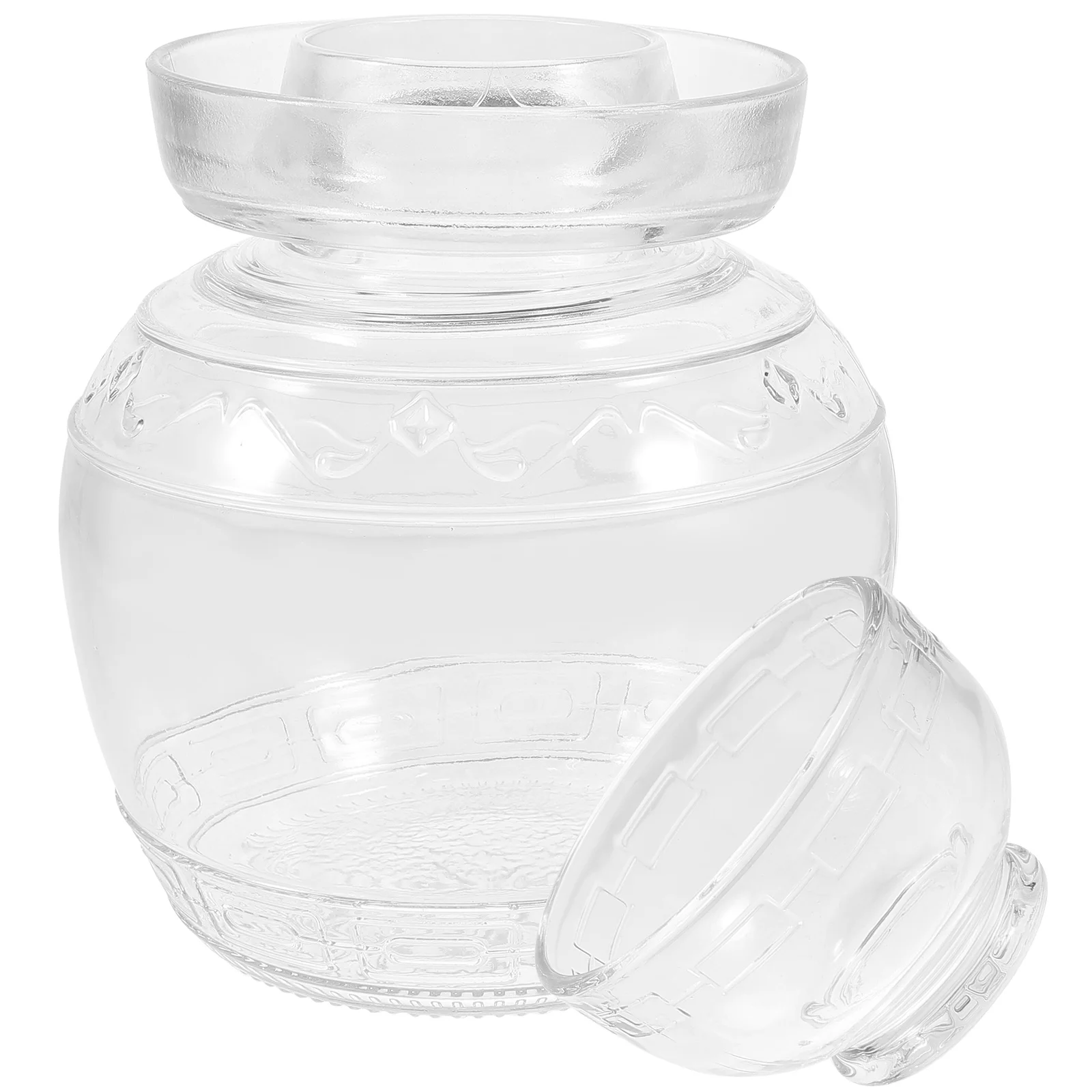

Kimchi Altar Glass Food Jar Pickle Lid Household Can Sealed Kitchen Storage Container Jars