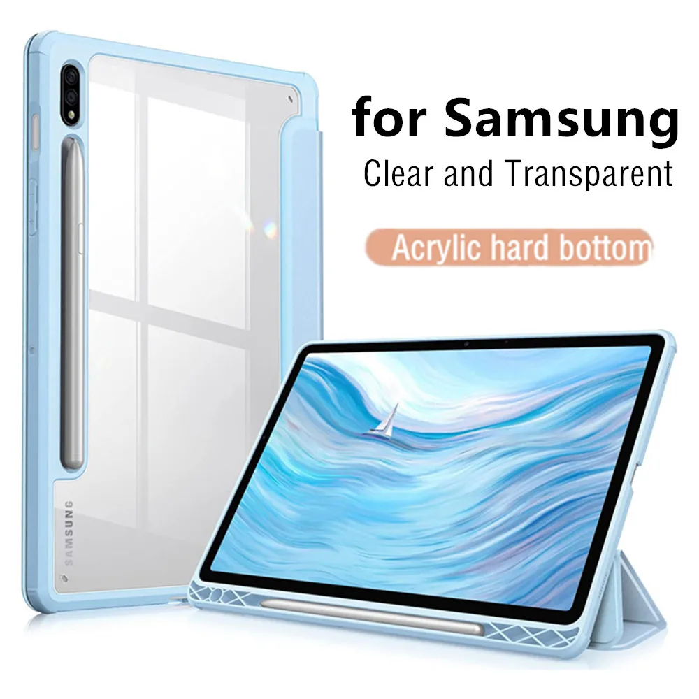 

Pencil Holder Case for Tablet Samsung Galaxy Tab S6 Lite 10.4 S8 Plus S7 FE 12.4 S8 Ultra 14.6 Funda for Samsung A8 Case Cover